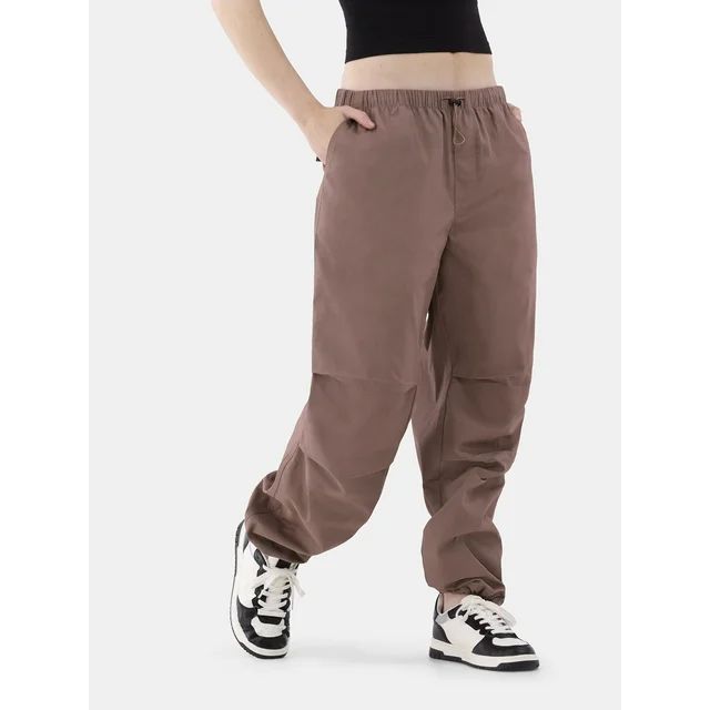 No Boundaries Cotton Parachute Pants, 30" Inseam, Women's | Walmart (US)