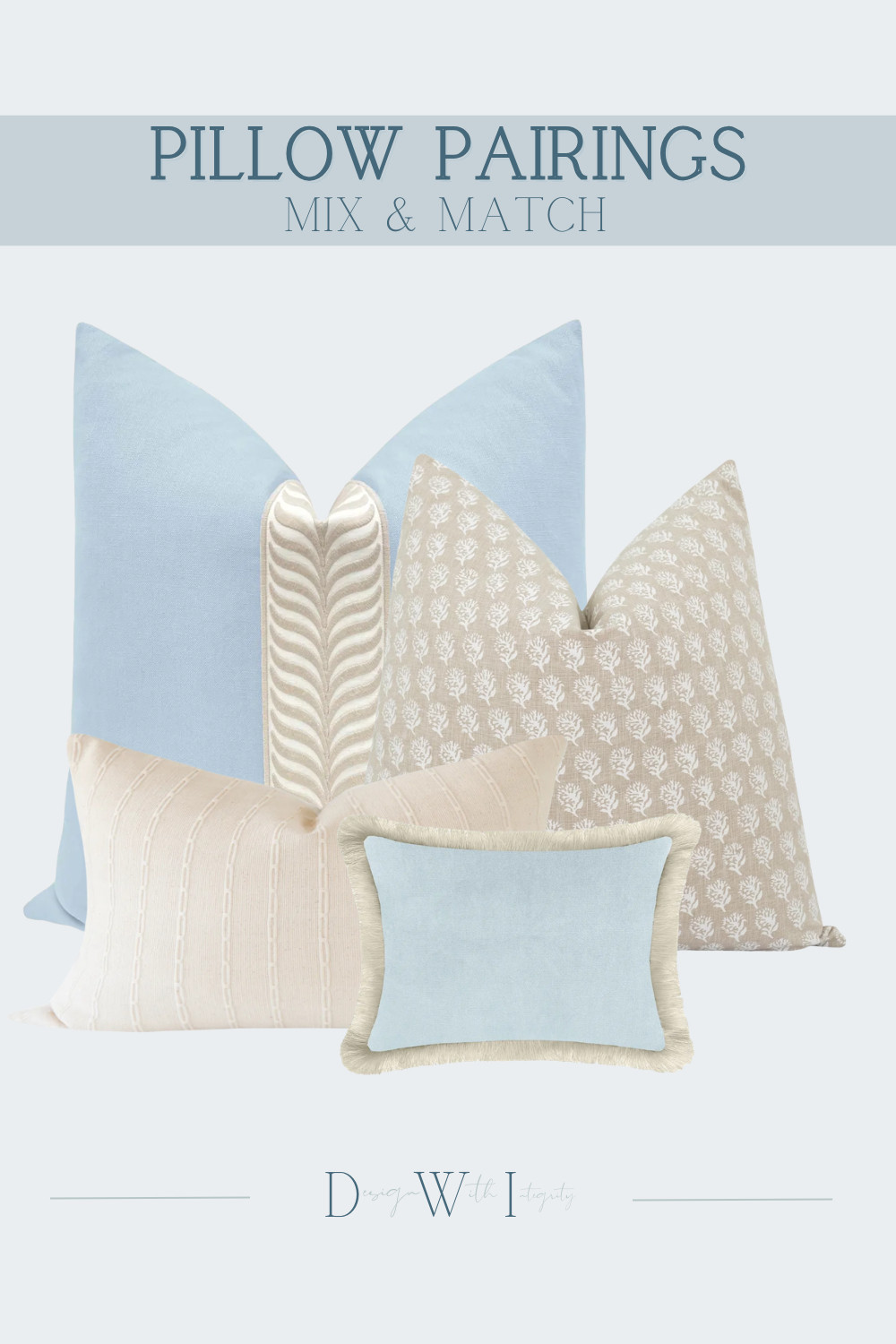 There is something timeless about soft powder blue paired with warm ivory and subtle block prints. This Pillow Pairing layers solid color, woven texture, delicate embroidery, and small scale pattern to create a look that feels relaxed yet refined.

The combination of airy blue tones and creamy neutrals keeps the palette balanced, while varying textures and shapes add depth and interest without overwhelming the space. The petite fringe accent pillow brings the perfect finishing touch for a collected, designer look.

Shop this curated Pillow Pairing on my LTK to recreate the look in your own home.

#PillowPairing #HomeStyling #NeutralDecor #CoastalInteriors #InteriorDesignInspiration 

 #LTKHome