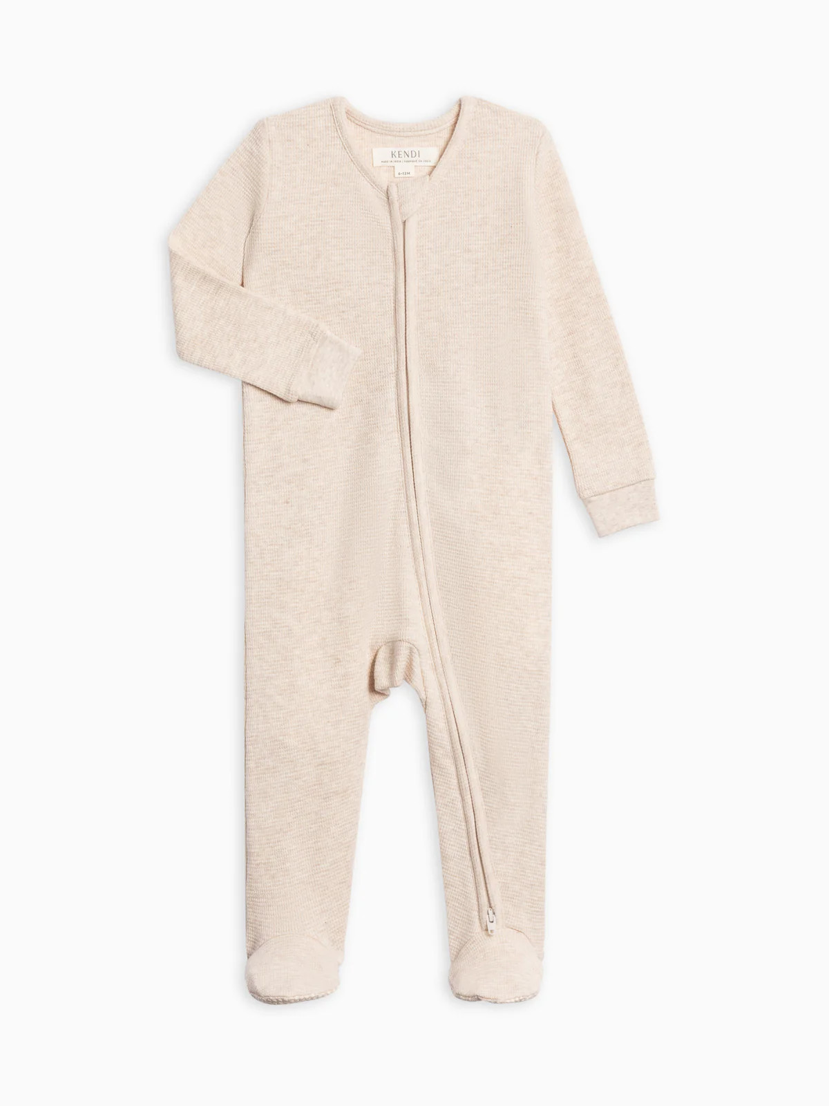 Lane Waffle Knit Zipper Sleeper | Colored Organics