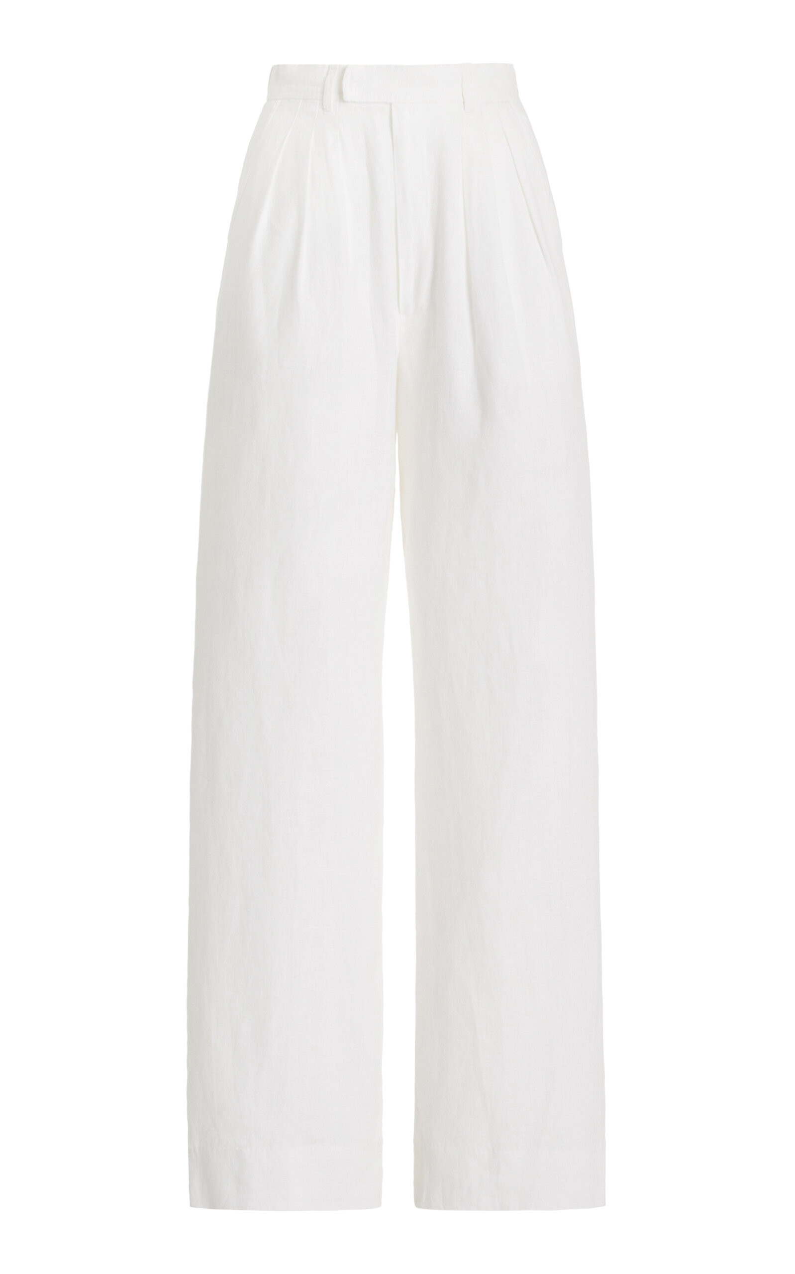 Louis Pleated Linen Straight-Leg Pants | Moda Operandi (Global)
