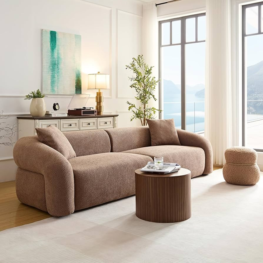 103.5” Sectional Sofa, Modern 3-Seater Boucle Fabric Couch, Comfy Oversized Modular Couches for... | Amazon (US)