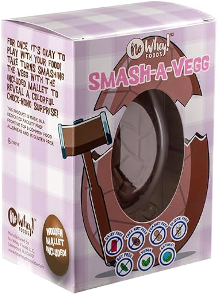 Gluten Free, Vegan Easter Smash-a-vEgg, With Wooden Hammer | Dairy Free, Nut Free, Peanut Free, S... | Amazon (US)