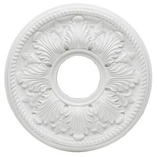 Hampton Bay 14 in. White Bellezza Ceiling Medallion-82265 - The Home Depot | The Home Depot
