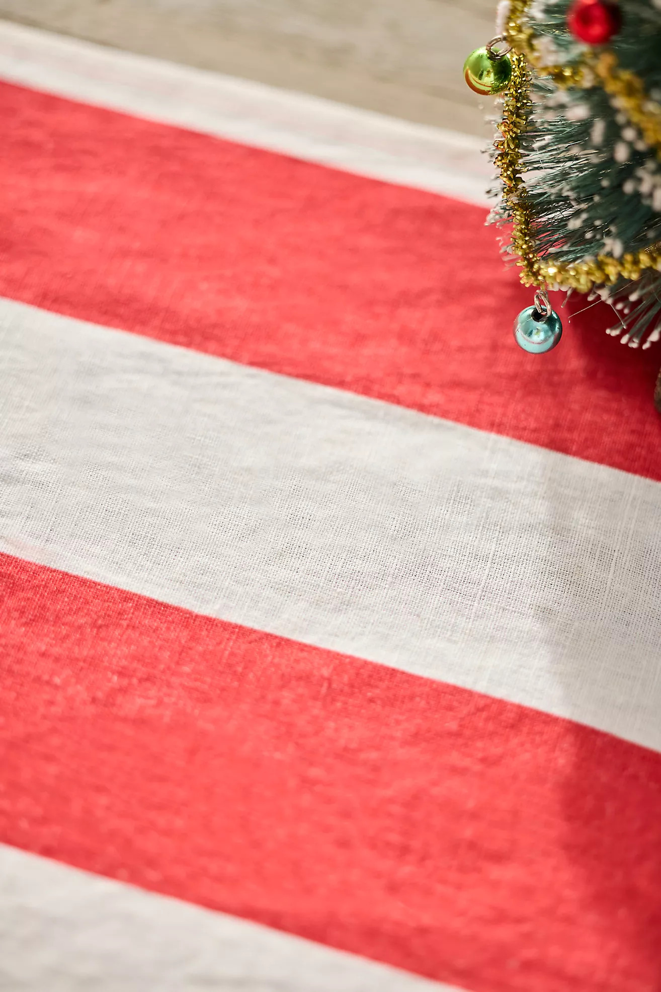 Red + White Stripe Linen Runner | Anthropologie (US)