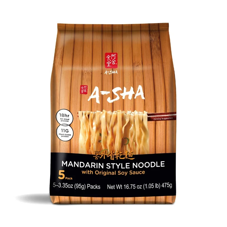 Asha Original Sauce Medium Width Mandarin Ramen Noodles 5 Count, 16.75 oz | Walmart (US)