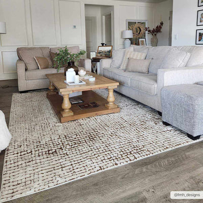 Keita Cream & Brown Area Rug | Boutique Rugs
