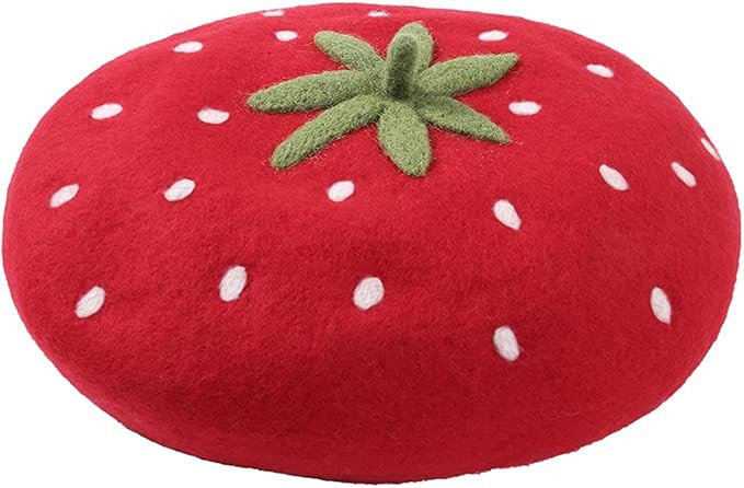 Casual Wool Beret Hat Classic French Artist Beanies Handmade Cap for Women | Amazon (US)