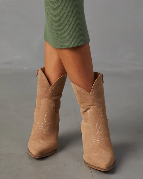 Ariella Western Bootie - Khaki | VICI