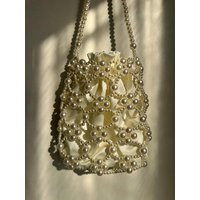 Pearl Beaded Luxury Bag, Clutch Wedding Purse, Vintage Bead Bridal Handbag, Handle Evening Bag | Etsy (US)