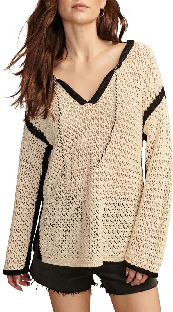 Lucky Brand Oversize Open Stitch Tunic Sweater | Nordstrom | Nordstrom