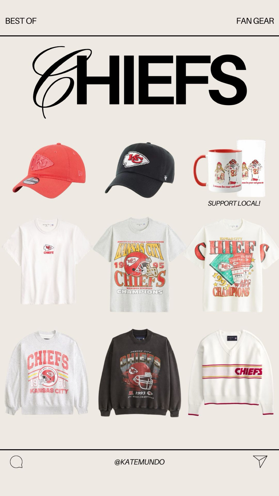 Chiefs  Abercrombie. New arrivals. NFL. football gear. Kansas City chiefs. Sweatshirt. T shirt. Hat. Fan gear. Football season. Game day. Fall outfit. Winter outfit. Summer outfit  #LTKxAF #ltkstyletip #ltkfindsunder100

#LTKFindsUnder50 #LTKMidsize #LTKMens