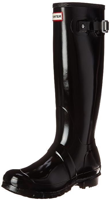 Hunter Women's Original Tall Gloss Snow Boot, Black, 9 M US | Amazon (US)