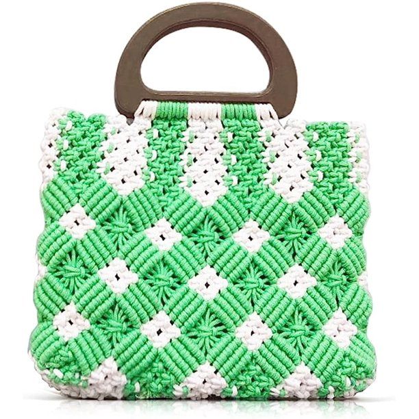 DabuLiu Hand-Woven Boho Color Matching Women's Summer Beach Tote Bag Crochet Clutch Bag Woven Env... | Walmart (US)