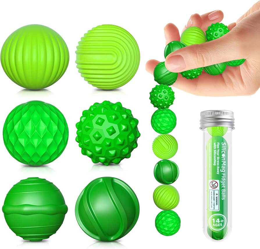 Silicone Sensory Fidget Toys for Adults,6-Pack Stress Relief Sensory Toys for Autism ADHD Anxiety... | Amazon (US)
