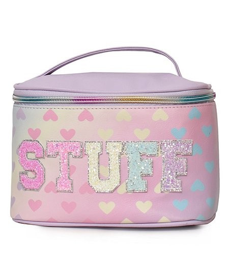 Lavender 'Stuff' Ombré Hearts Cosmetic Bag | Zulily