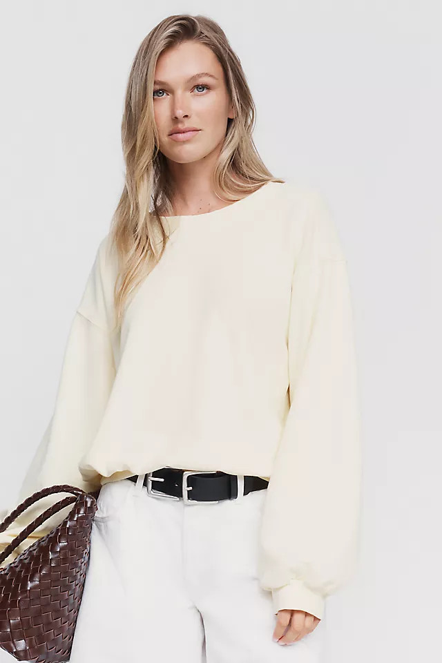 Niki Long Sleeve Bubble Sweatshirt | Anthropologie (US)