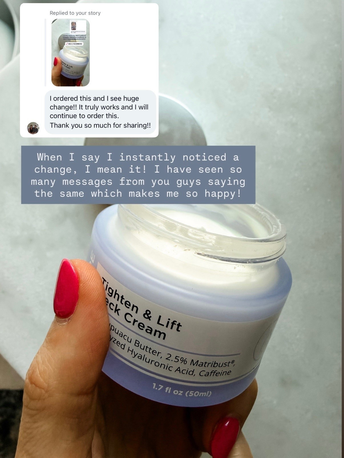 A neck cream with real results! I can't recommend this enough. Visibly tightens and blurs fine lines and any signs of aging- a great staple! Loverly grey, gopure neck chest cream, tightening and lifting skincare cream, best anti aging skin cream, target beauty finds

#LTKgrwm #LTKBeauty