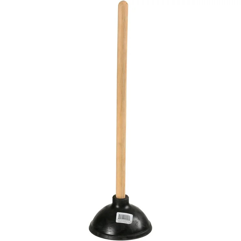 Kendik Rubber Toilet Plunger with Wood Handle. Clears Toilets, Sinks, Drains. | Walmart (US)