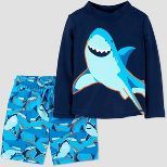 Toddler Boys' Shark Swim Rash Guard Set - Just One You® made by carter's Blue | Target