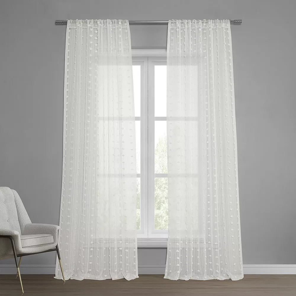 EFF Strasbourg Dot Patterned Sheer Curtain | Kohl's