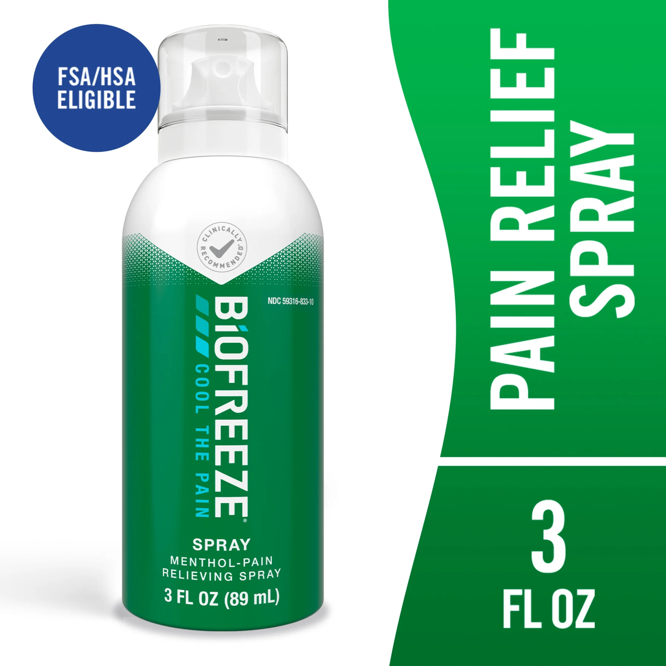 Biofreeze Pain Relief Spray, Back Knee Muscle Joint and Arthritis Pain Relievers, Menthol, 3 oz | Walmart (US)