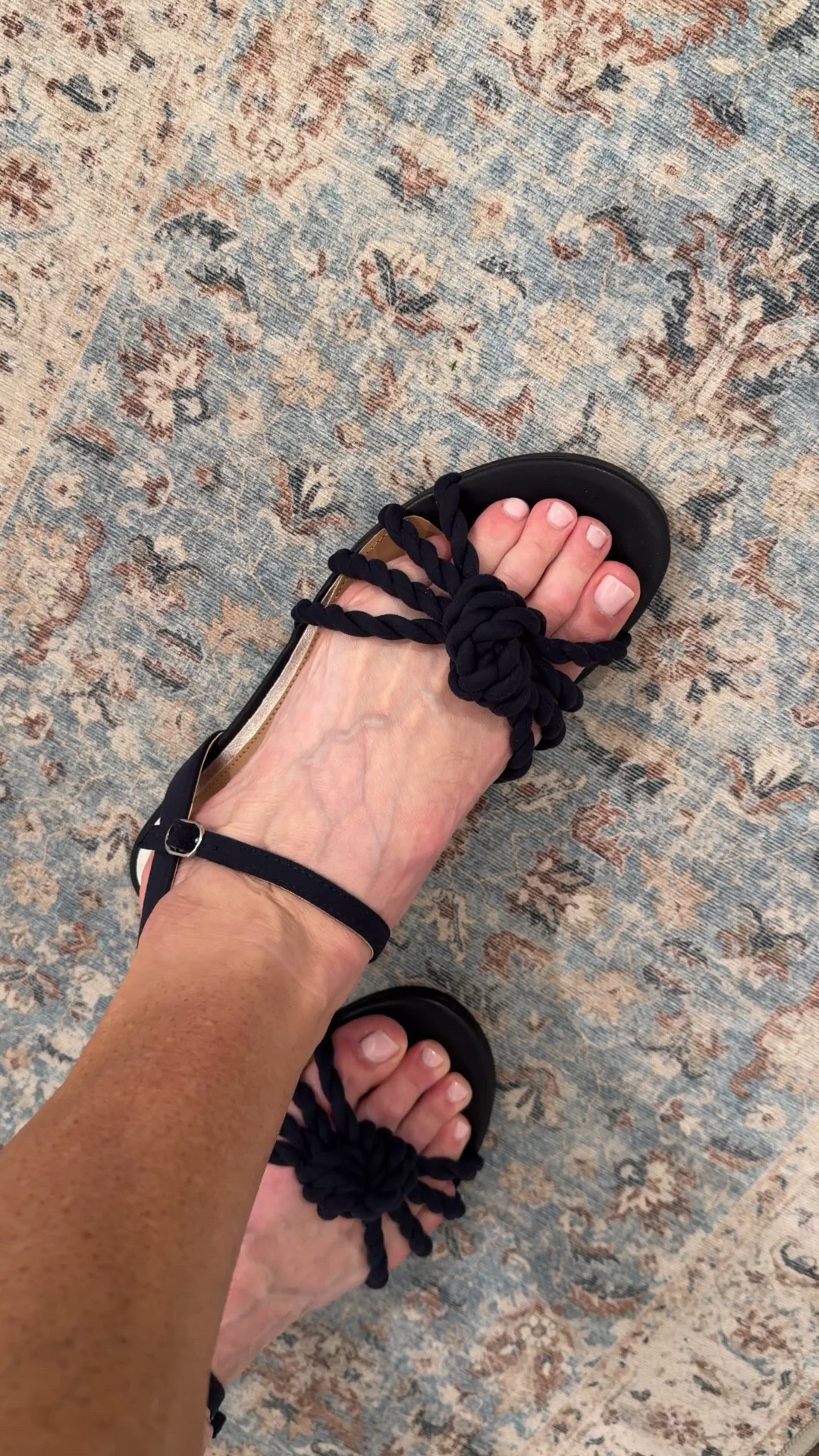 New arrival, Walmart, flat in Navy… Also come in a neutral platform heel  
