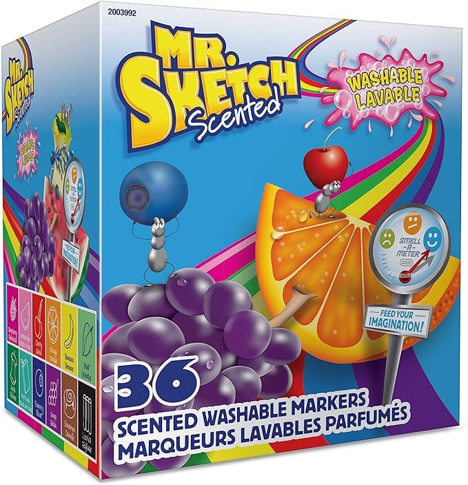 Mr. Sketch Scented Washable Markers, Chisel Tip, Assorted Colours, 36 Count | Amazon (US)