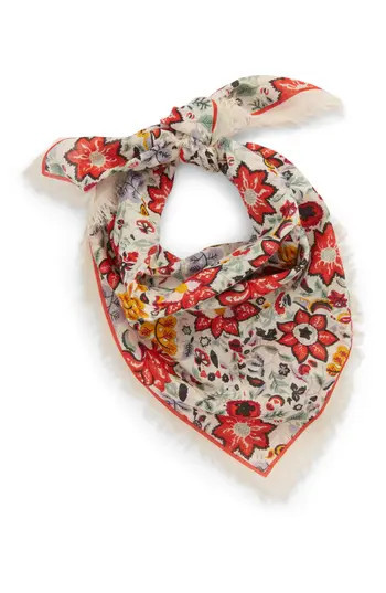 Women's Madewell Shadow Petal Fringe Bandana, Size One Size - Ivory | Nordstrom