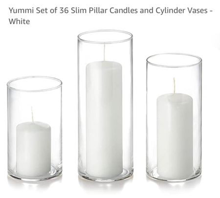 Beautiful 36 piece set of candles and vases! 

Perfect for a wedding, home decor, or any event! 

#LTKSeasonal #LTKhome