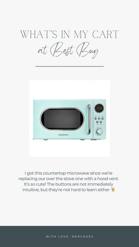 I got this countertop microwave since we’re replacing our over the stove one with a hood vent. It’s so cute! The buttons are not immediately intuitive, but they’re not hard to learn either 🧑‍🍳

#LTKfindsunder100 #LTKhome