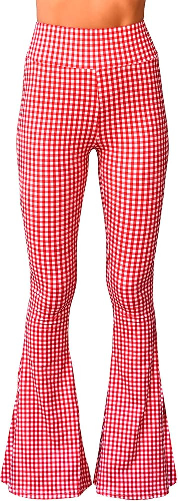 Daisy Del Sol High Waist Comfy Stretch Boho 70s Bell Bottom Fit to Flare Lounge Yoga Pants | Amazon (US)