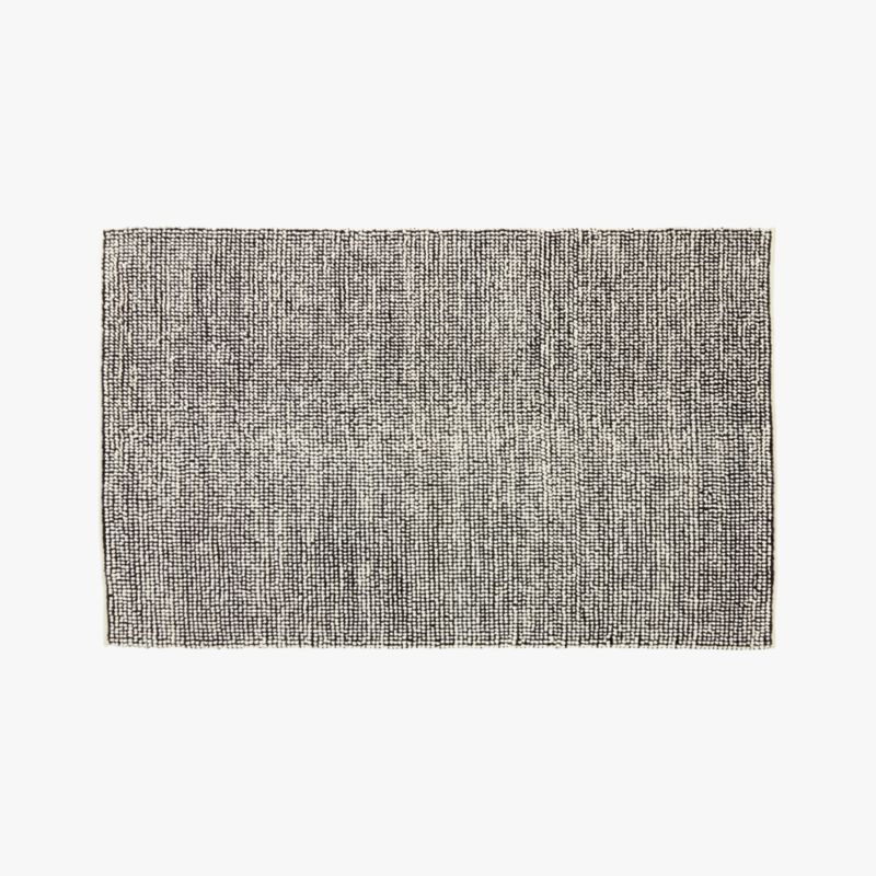 Loomis Black and White Loop Rug 5'x8' + Reviews | CB2 | CB2