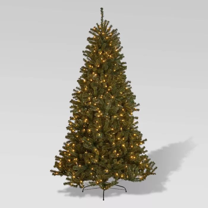 7ft Noble Fir Hinged Artificial Christmas Tree Clear Lights - Christopher Knight Home | Target