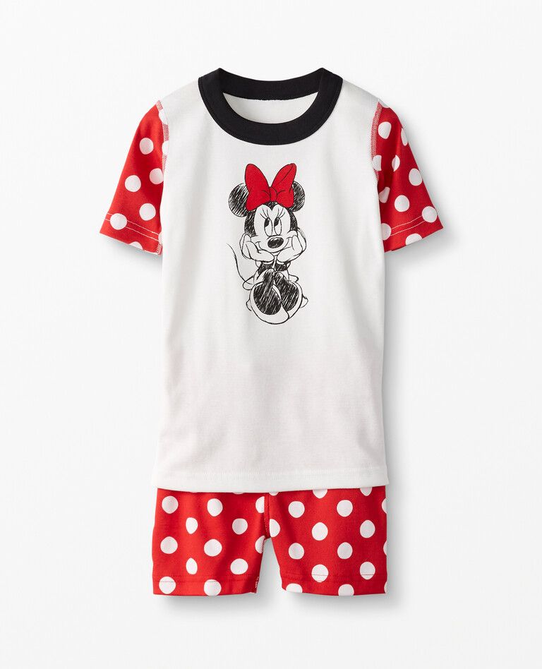 Disney Minnie Mouse Short John Pajamas In Organic Cotton | Hanna Andersson