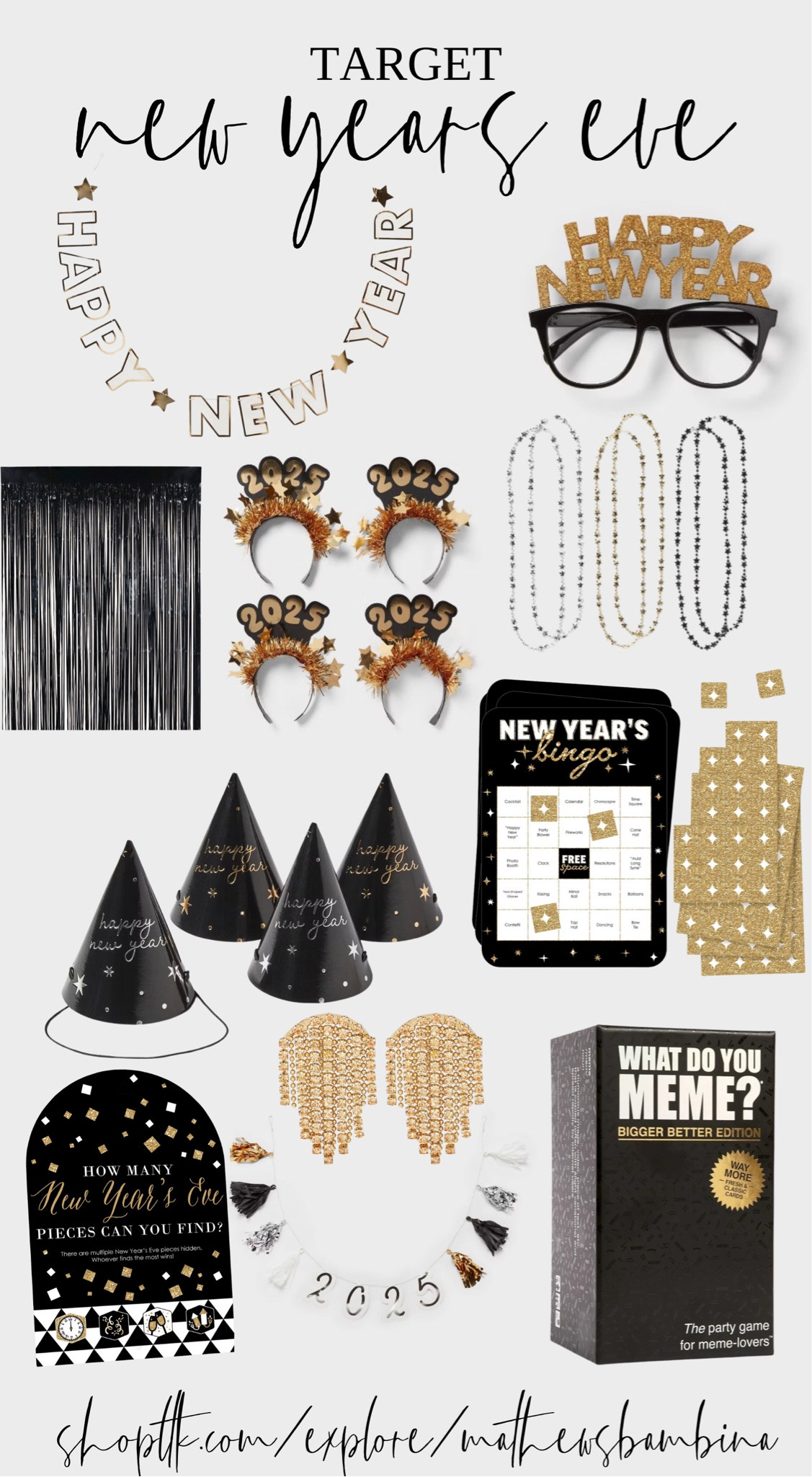 Need New Year’s Eve decorations? I found the cutest NYE decorations for your party at Target! 

NYE decor | New Years Eve party decor 

#LTKHoliday #LTKParties #LTKFindsUnder50