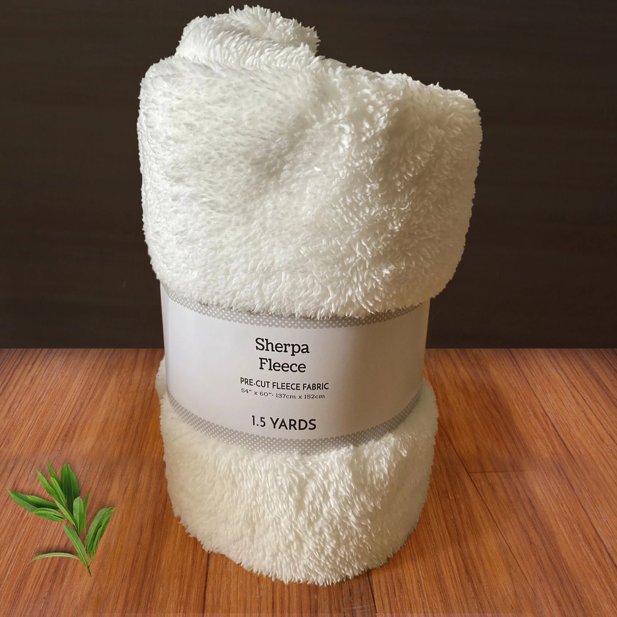 David Textiles Inc. 1.5 yard x 60" 100% Polyester Fleece Sherpa Precut Sewing & Craft Fabric, Whi... | Walmart (US)