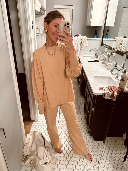 Obsessed with this Amazon sweater set 😍😍 wearing size small. Luxe loungewear for less  

#LTKtravel #LTKstyletip #LTKunder50