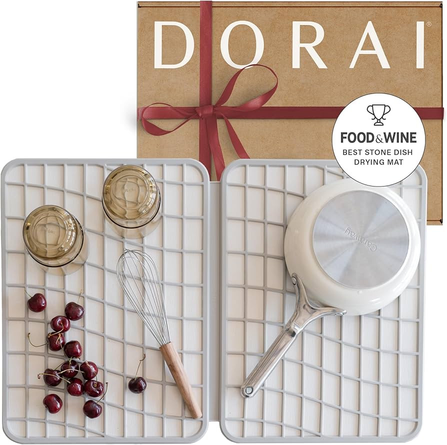 Dorai Home Large Dish Pad – 40% More Drying Space, Eco-Friendly Quick-Drying Stone Mat for Kitc... | Amazon (US)