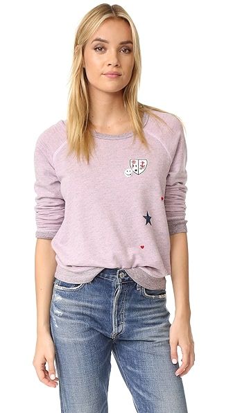 SUNDRY Patches Sweatshirt | Shopbop