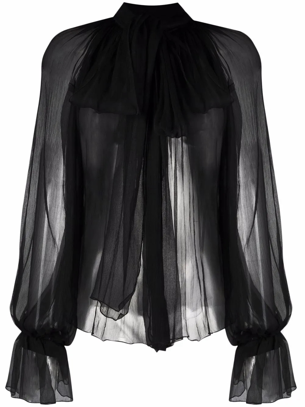 Atu Body Couture bow-detail Silk Blouse  | Black | FARFETCH | Farfetch Global