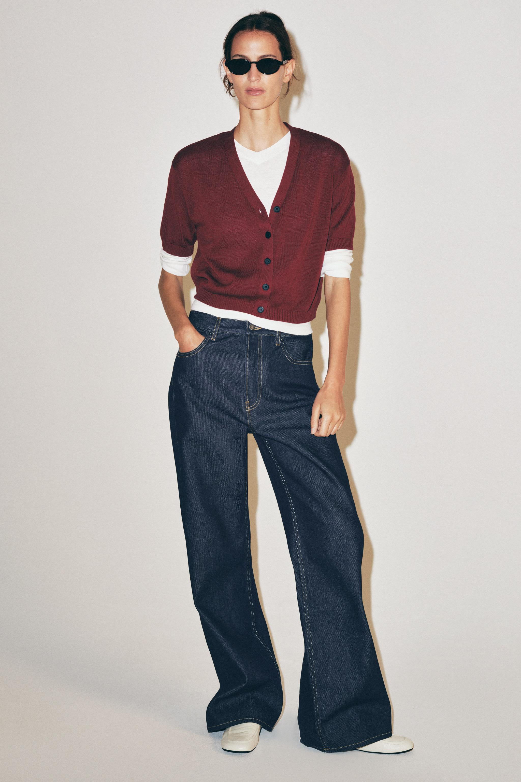 CARDIGAN IN MAGLIA A MANICHE CORTE | Zara IT