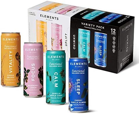 Variety Functional Wellness Drinks by Elements | 4 Naturally-Flavored Adaptogen Beverages, Calm, ... | Amazon (US)