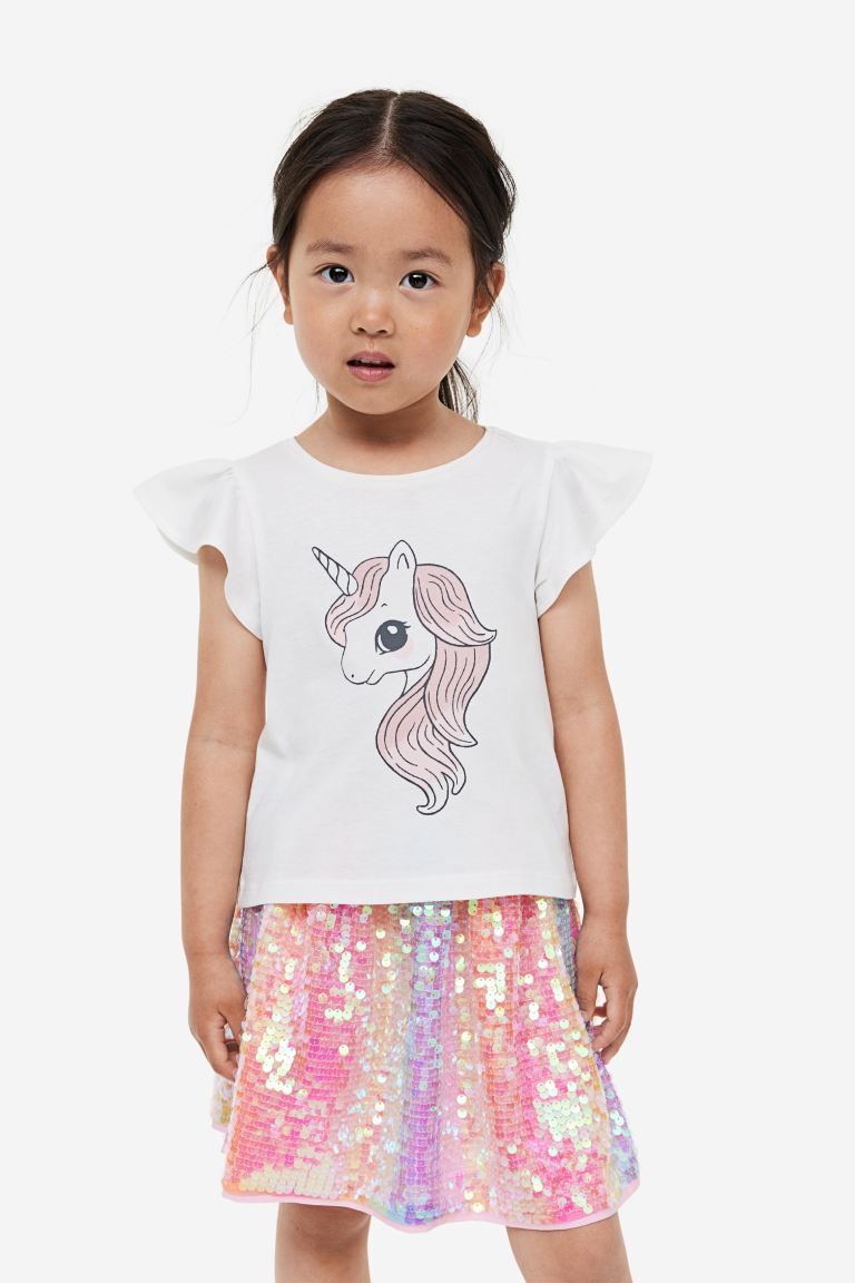 Sequined Skirt - Pink/sequins - Kids | H&M US | H&M (US + CA)