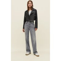 Stradivarius Straight Wide-Leg Jeans Grey 8 | Stradivarius (UK)