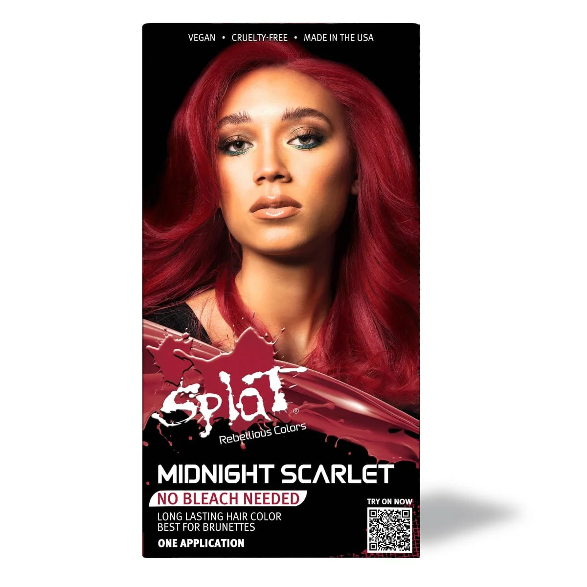 Splat Midnight Scarlet Hair Dye Kit, Semi-Permanent Red Hair Color for Brunettes, Vegan | Walmart (US)