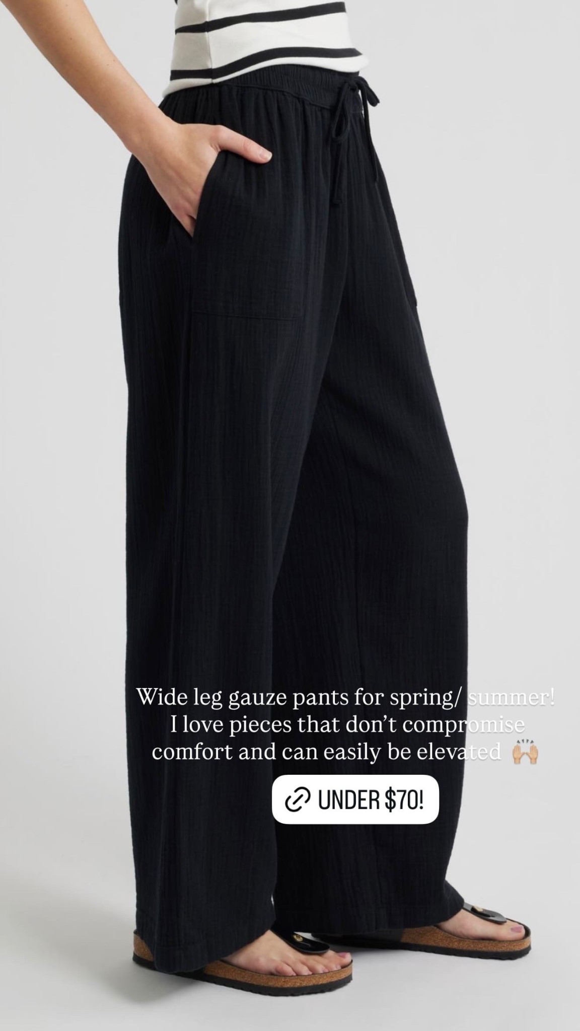 Wide leg gauze pants for spring/ summer!
I love pieces that don't compromise comfort and can easily be elevated🙌🏼

#LTKootd #LTKSeasonal #LTKgrwm