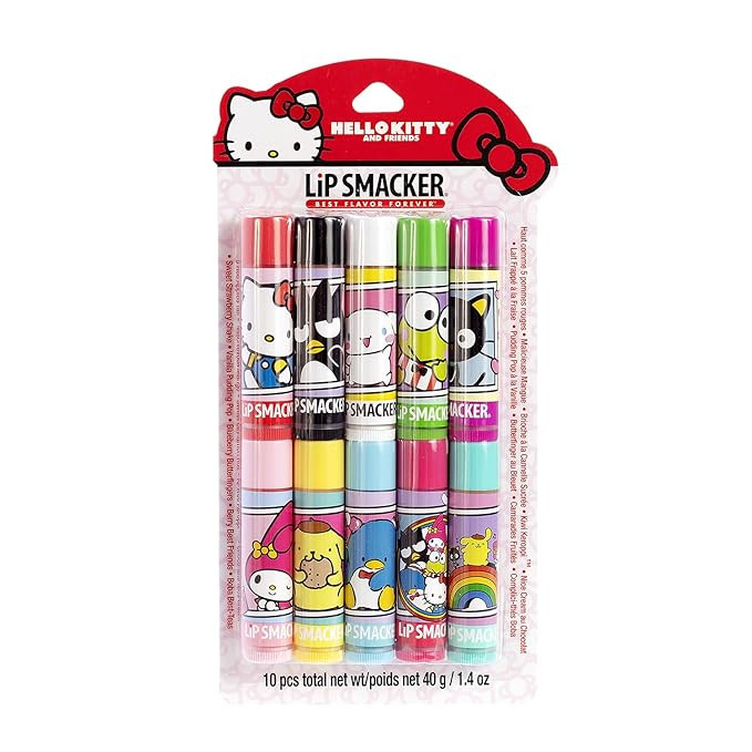 Lip Smacker Sanrio Hello Kitty & Friends Pack - 10 Moisturizing Lip Balms, Hydrating & Protecting... | Amazon (US)
