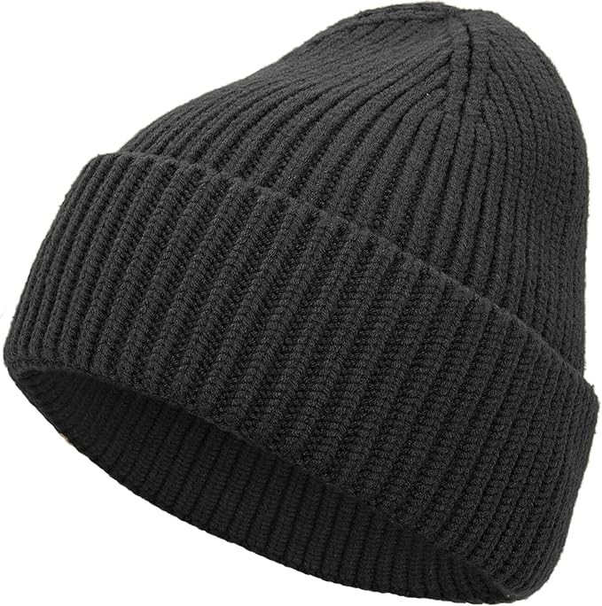 Seamless Beanie Hat for Men Women, Wool Fisherman Beanies, Unisex Cuffed Knit Warm Winter Hats Sk... | Amazon (US)