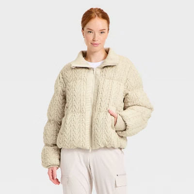 Women's Puffer Jacket - All In Motion™ Light Blue | Target