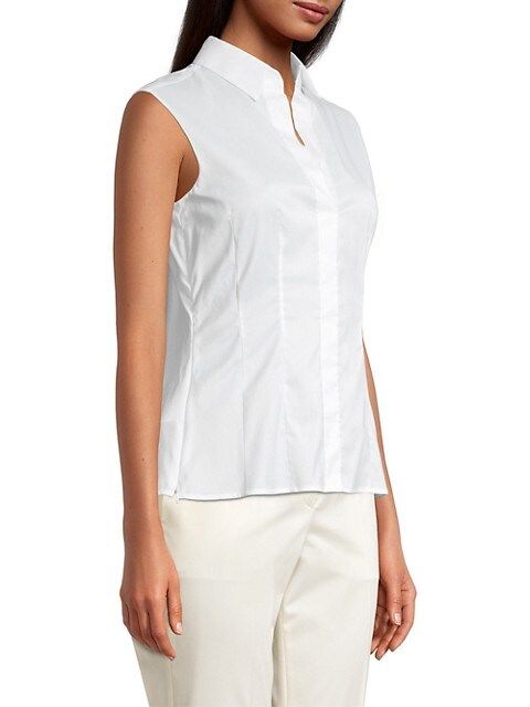 Bashiva Poplin Sleeveless Blouse | Saks Fifth Avenue